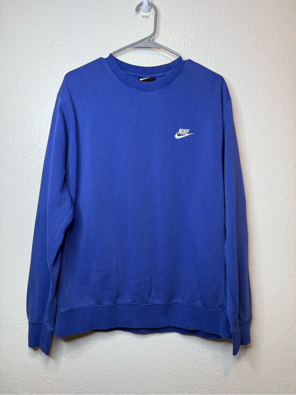 Nike Blue 2004 Club Fleece Crewneck Sweatshirt Pullover Size L Swoosh Streetwear